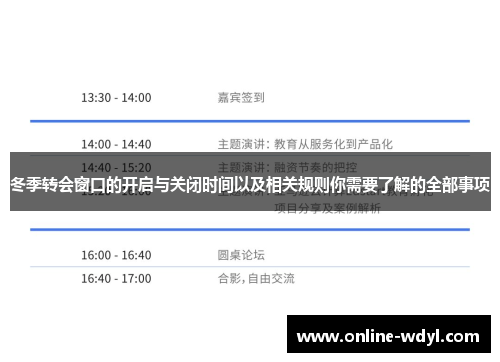 冬季转会窗口的开启与关闭时间以及相关规则你需要了解的全部事项